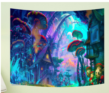 Cartoon Fantasy Tapestry Wall Hanging Home Decor Background