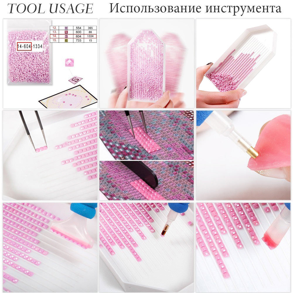 HUACAN 5D Diy Diamond Painting Sunflower Wall Sticker Embroidery Mosaic Hummingbird Home Decor