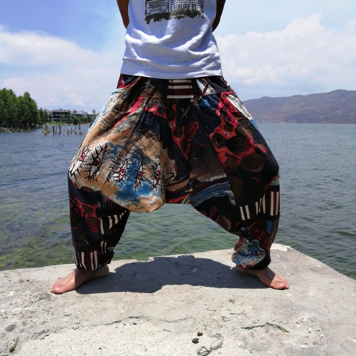 Thailand Loose Crotch Pants Hanging Pants