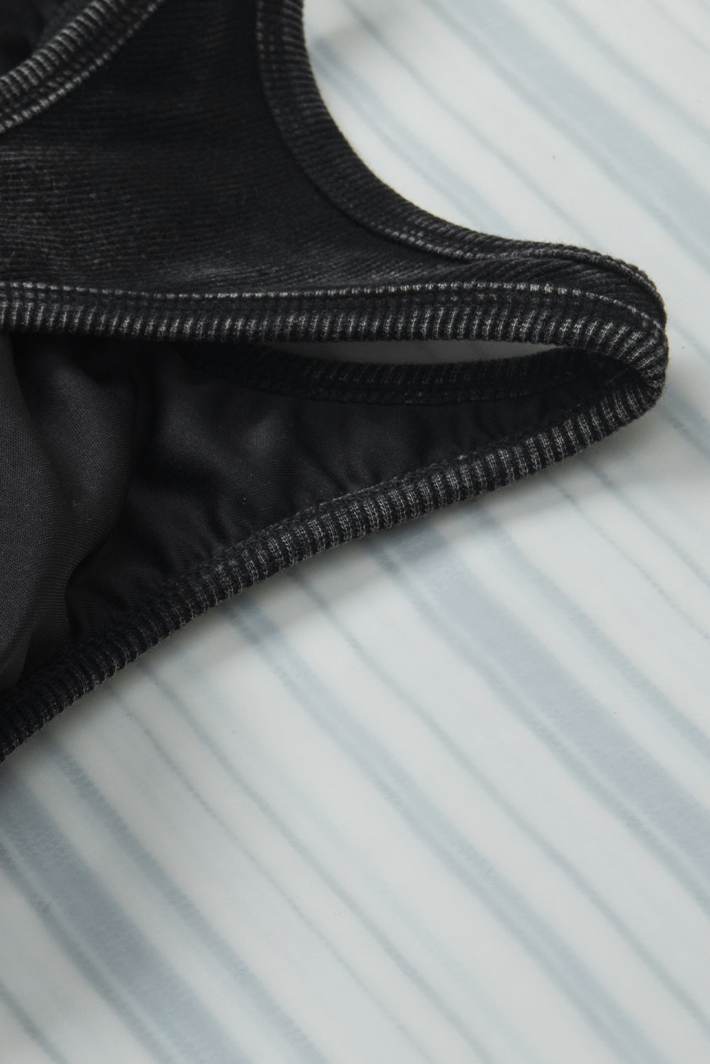 Pink Ribbed Mineral Wash Racerback Cropped Tank Top