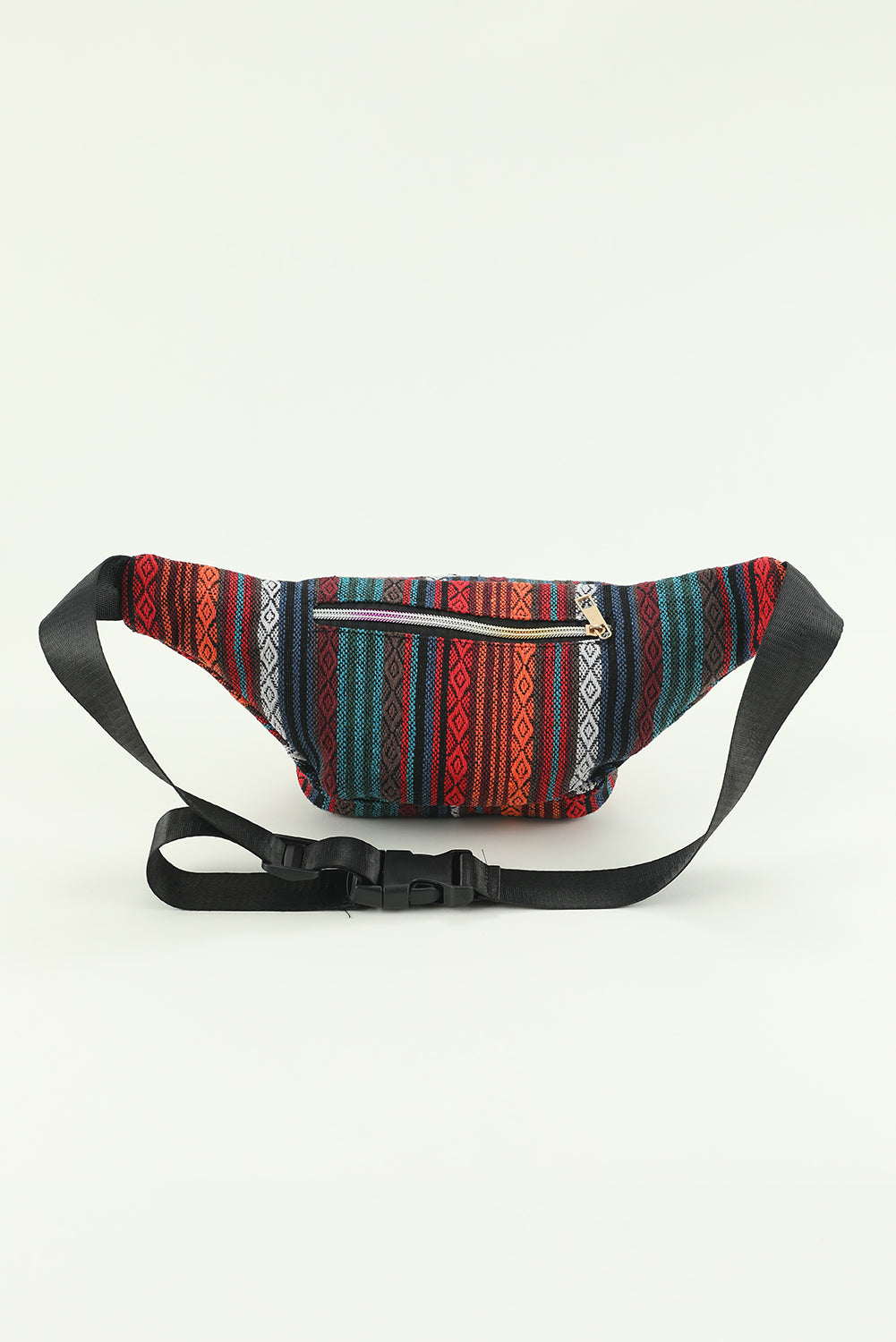 Multicolor Tribal Striped Pattern Waist Bag