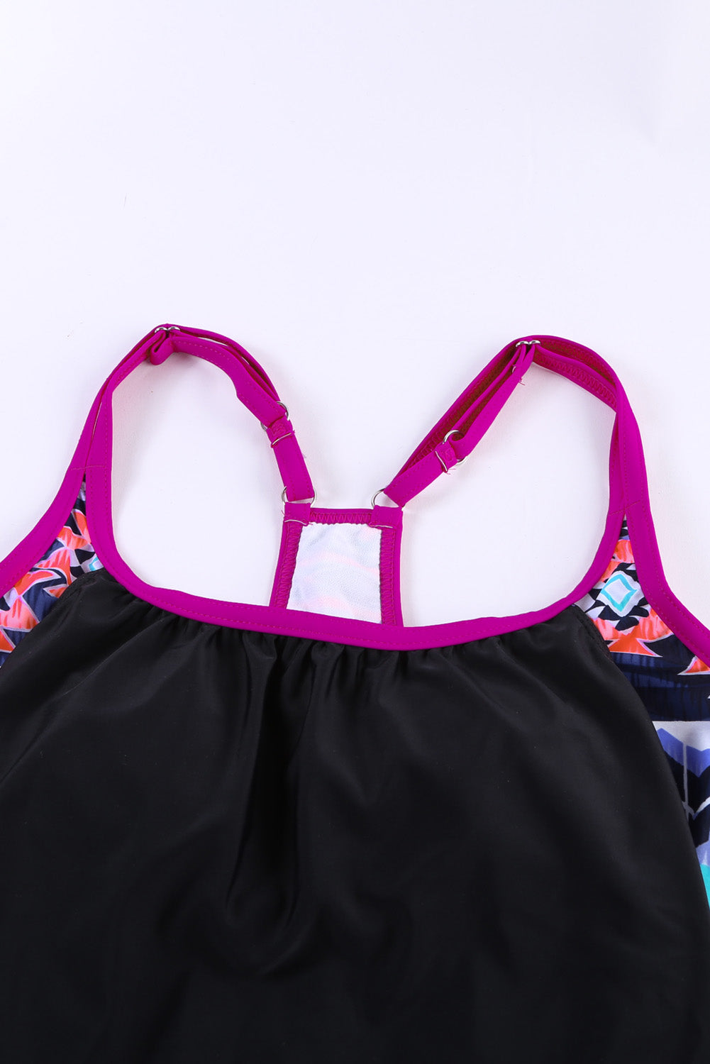 Plants Printed Lined Tankini Swimsuit
