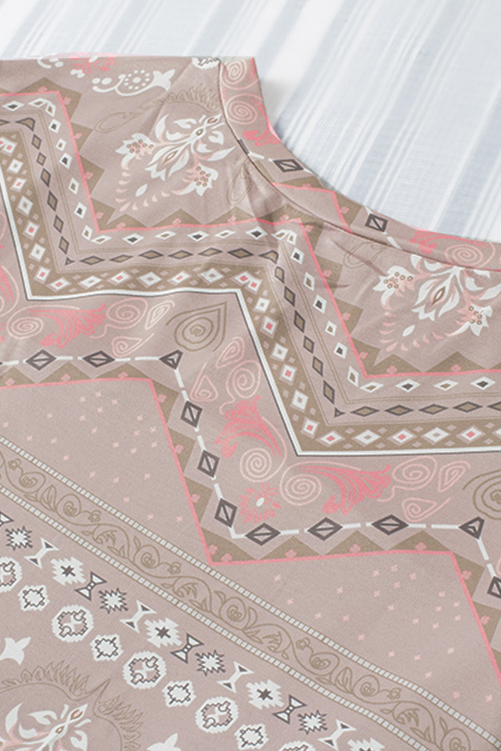 Khaki Khaki Leopard Geometric Color Block Plus Size Mini Dress