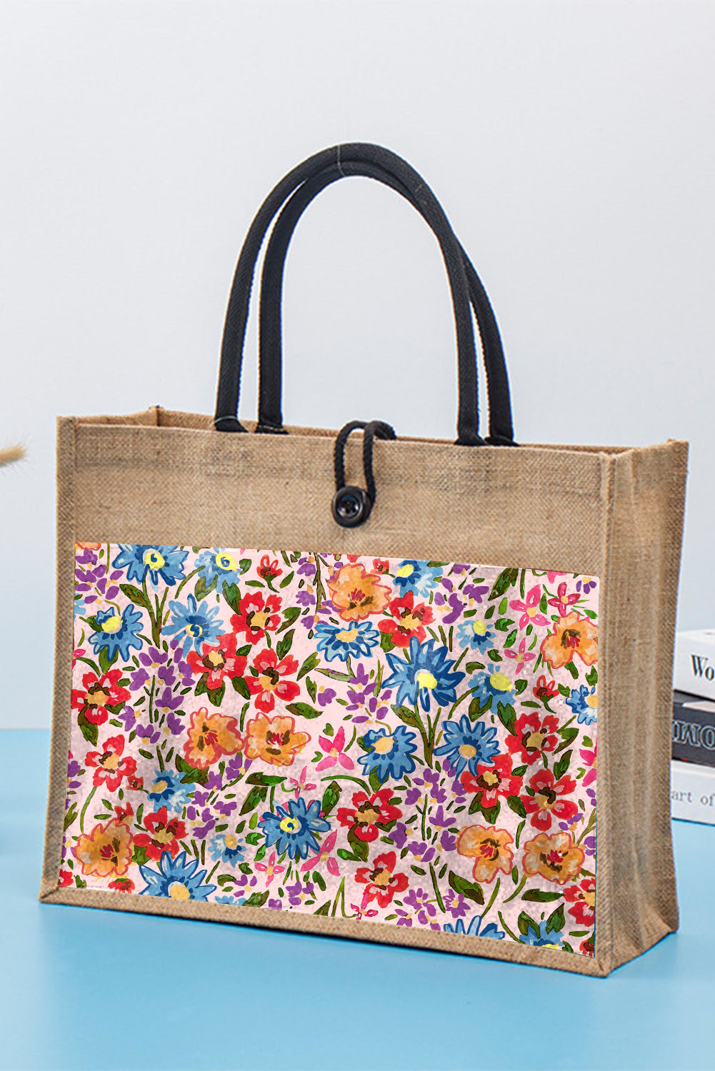 Multicolor Floral Print Zipped Flip Flop Sandals