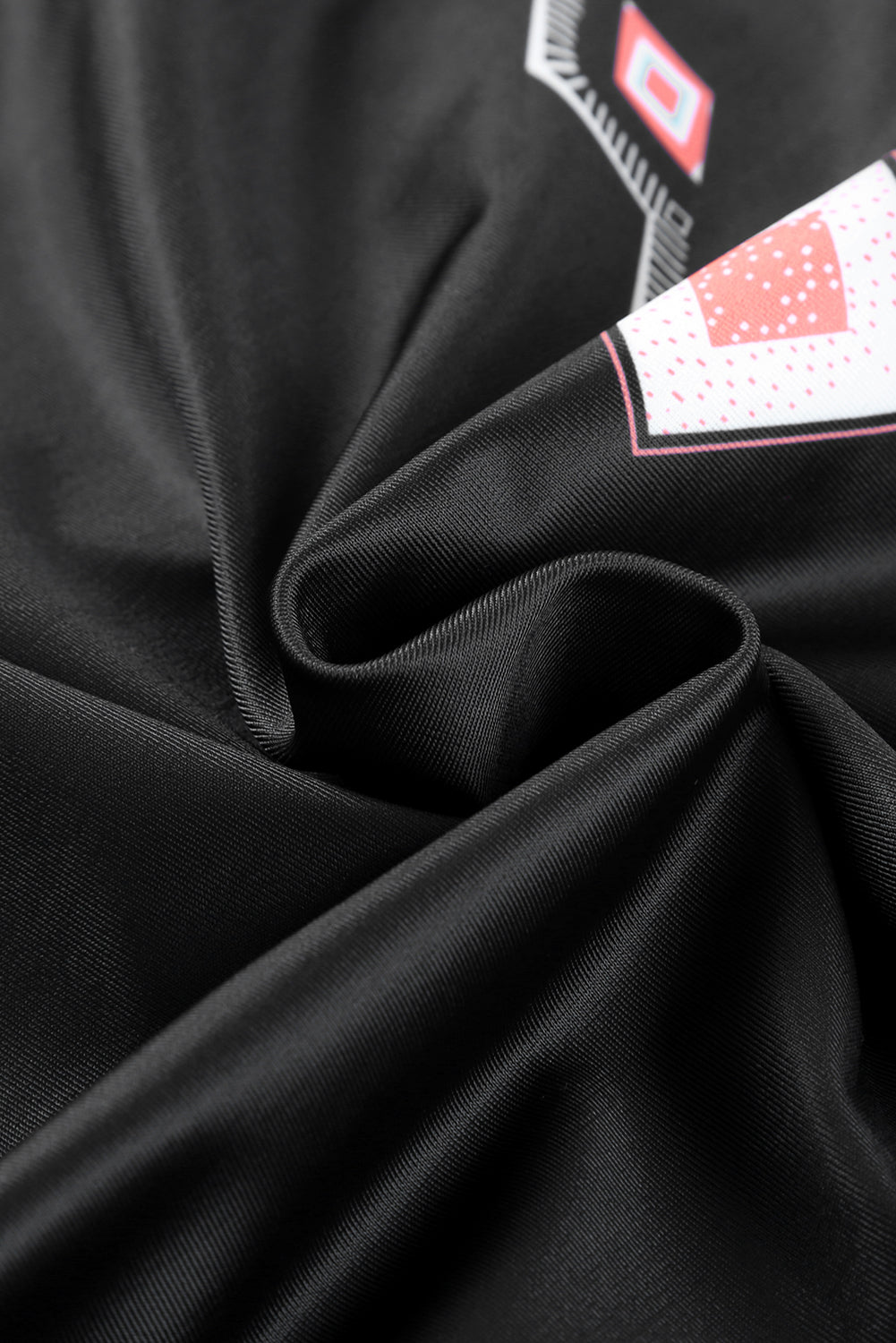 Ethnic Geometry Accent One Piece Swimsuit