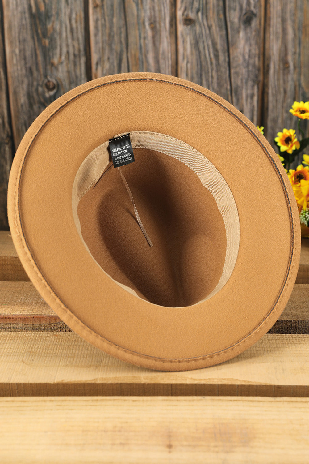 Khaki Silver Dangle Embroidery Decor Classic Jazz Bowler Hat