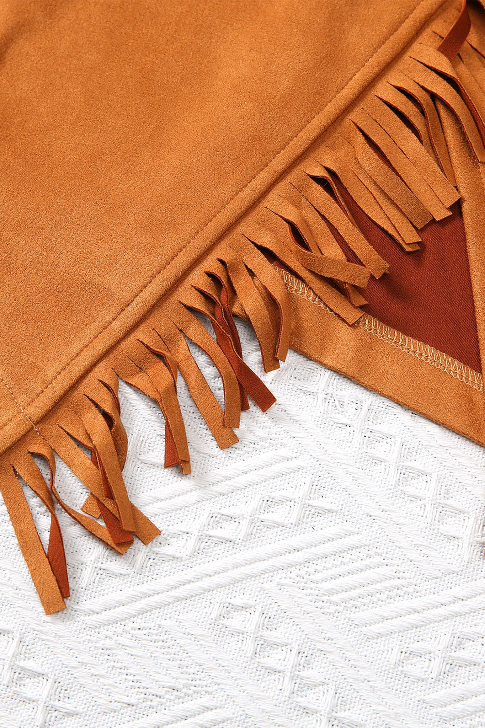 Fringed Wrap Western Midi Skirt