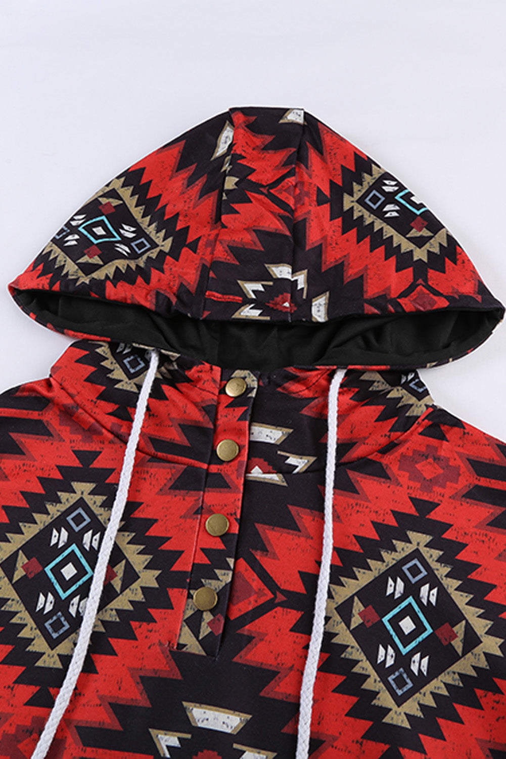 Tribal Geometric Print Hoodies with Pocket