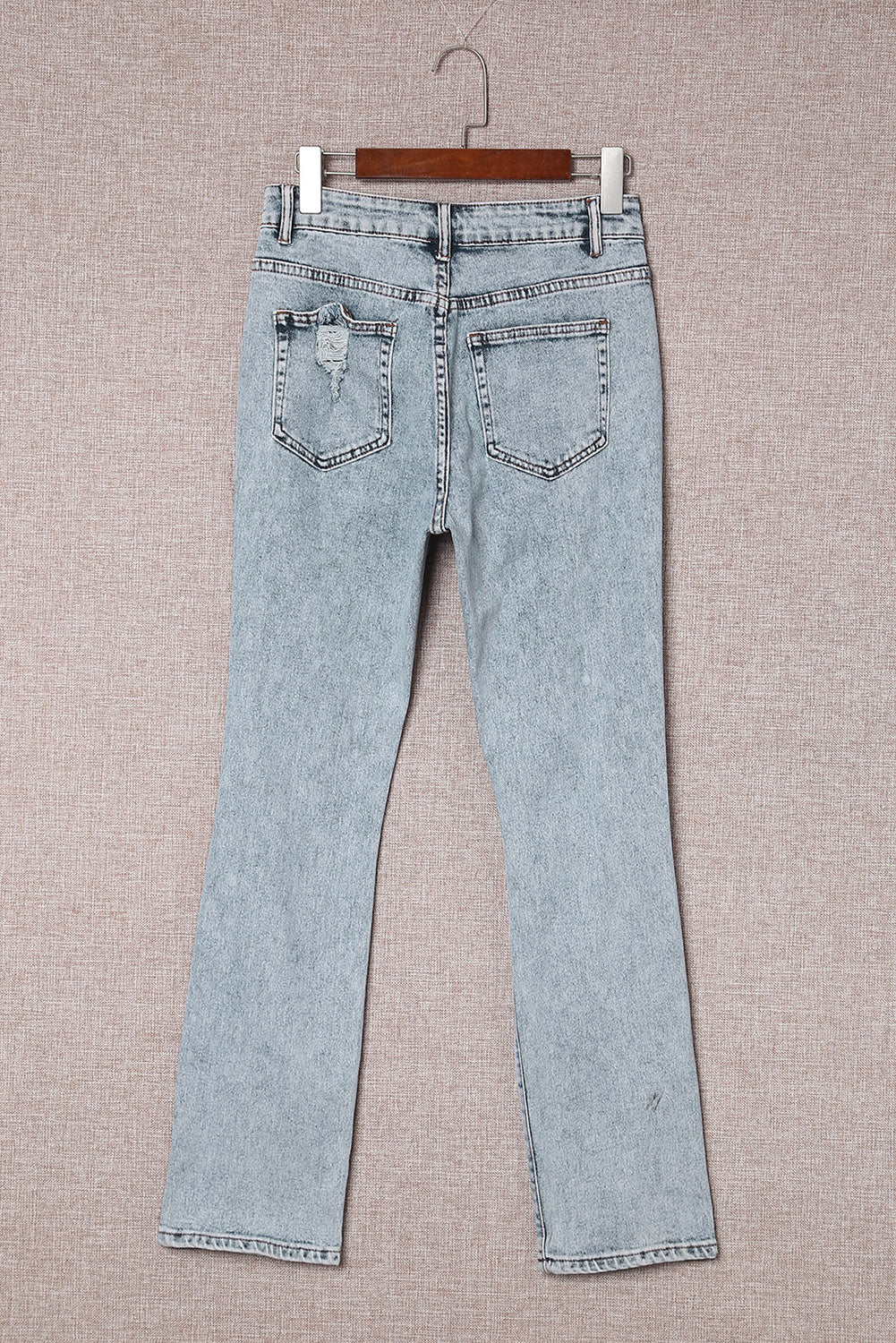 Fading Wash Distressed Casual Jeans