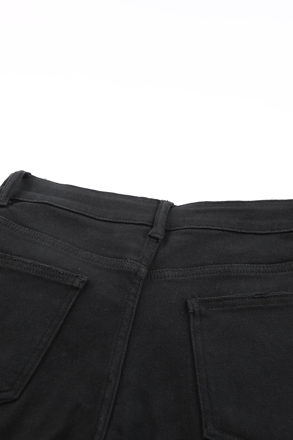 Distressed Tasseled Denim Shorts