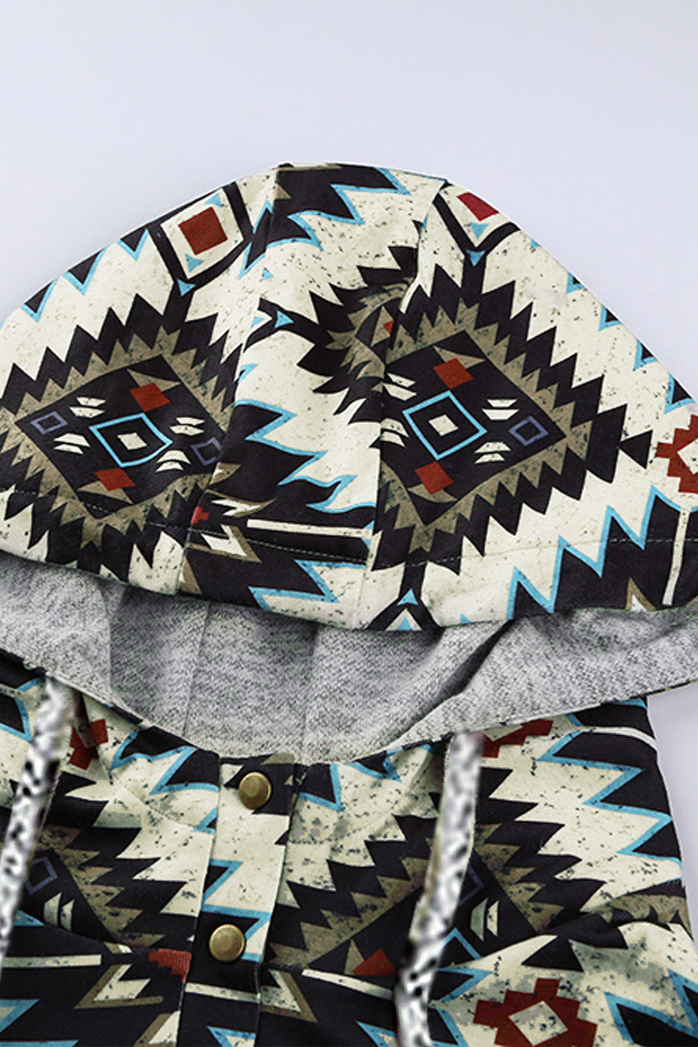 Tribal Geometric Print Hoodies with Pocket