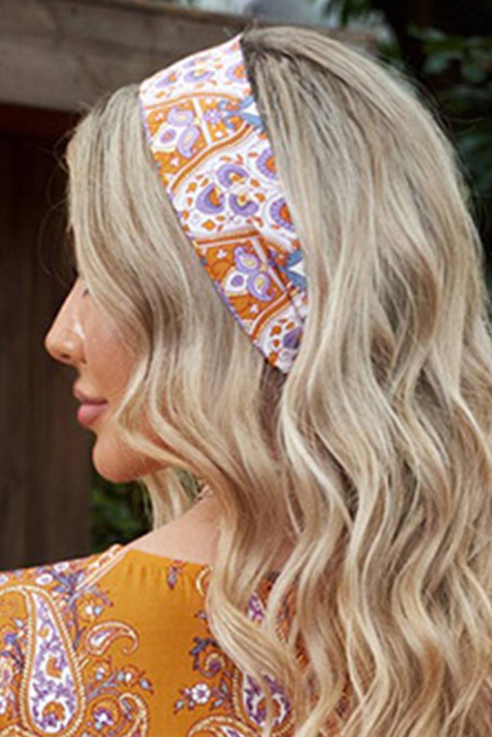 Geometric Paisley Print Hair Scarf Scrunchie