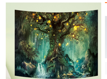 Cartoon Fantasy Tapestry Wall Hanging Home Decor Background