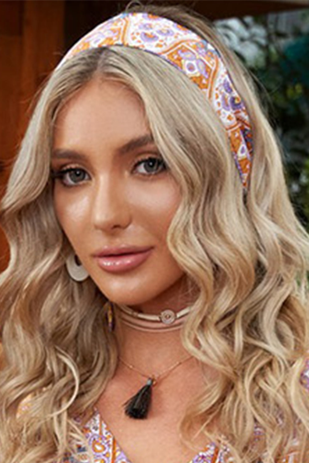 Geometric Paisley Print Hair Scarf Scrunchie