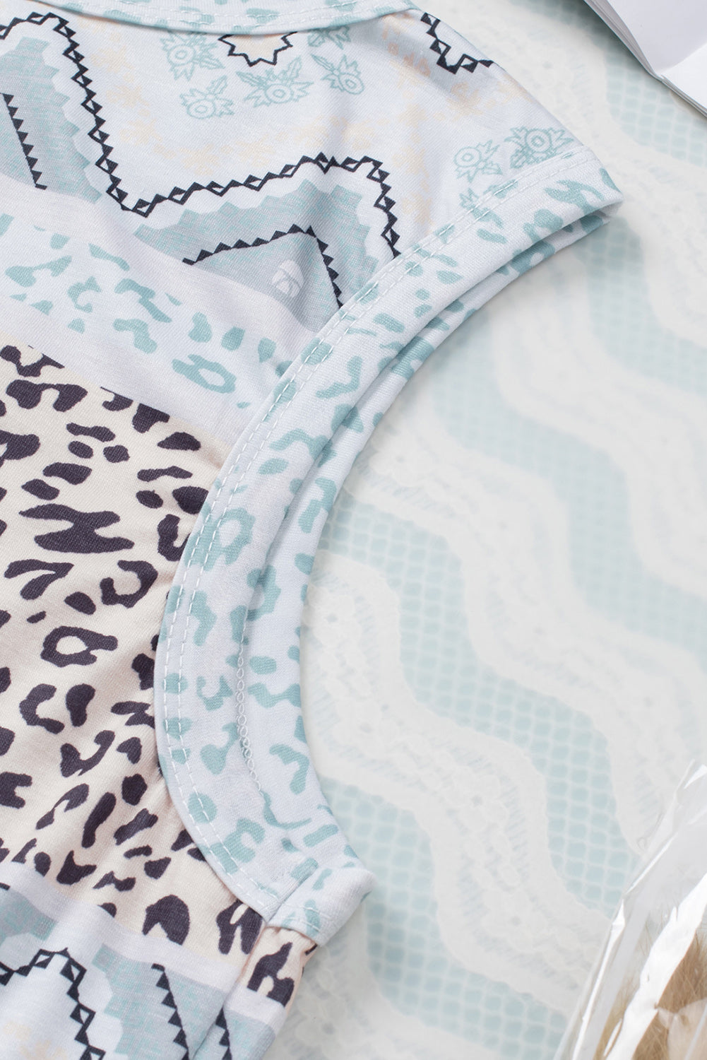 Retro Geometric Leopard Print Tank