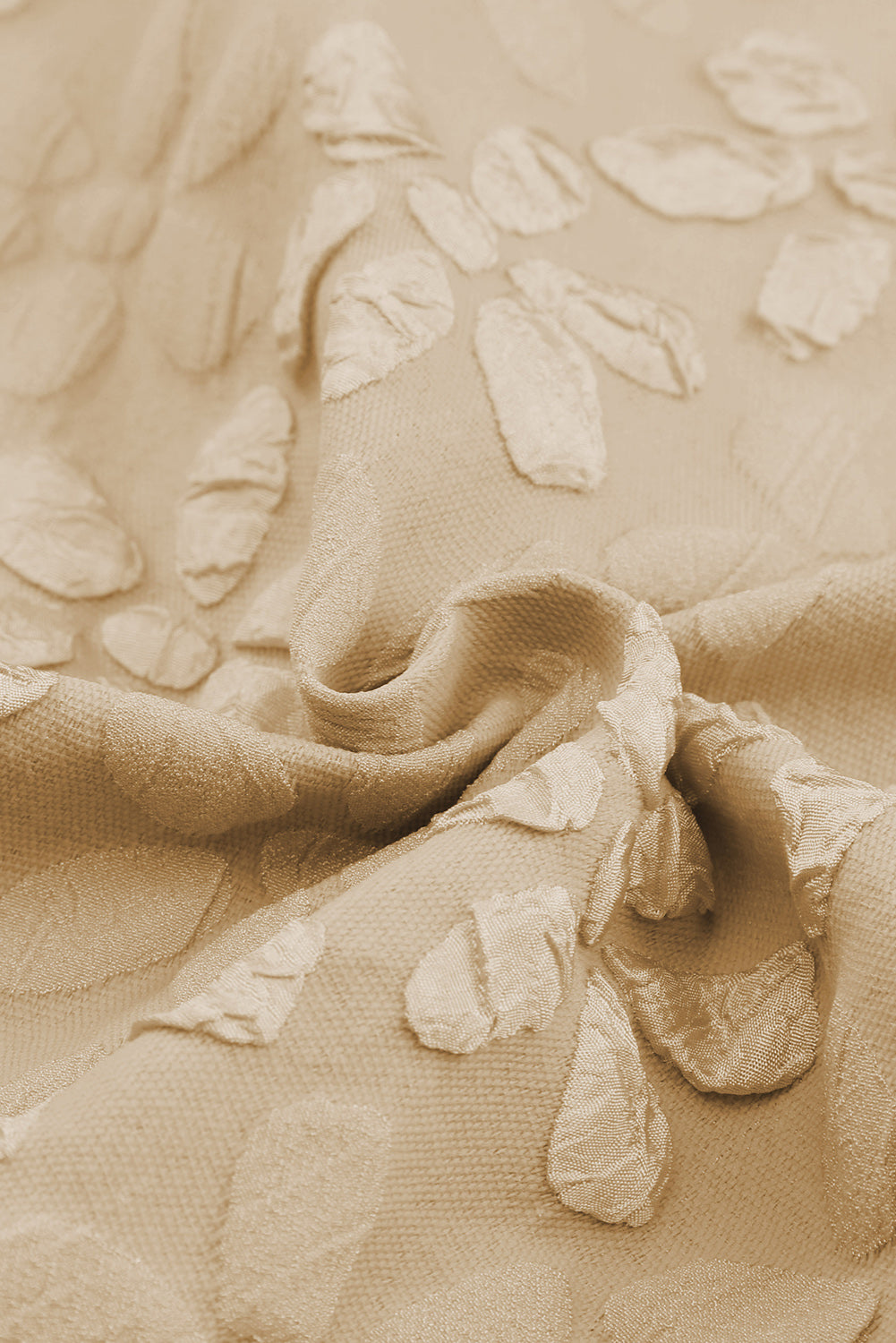 Floral Jacquard Sleeveless Mini Dress with Waist Tie