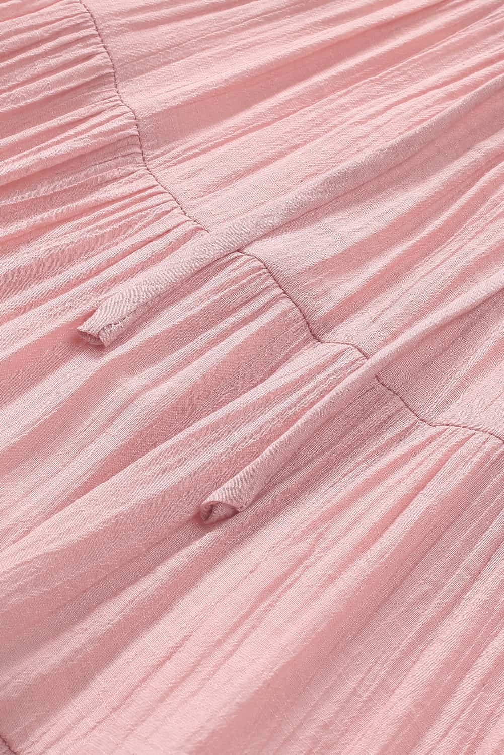 Smocked High Waist Tiered Maxi Skirt