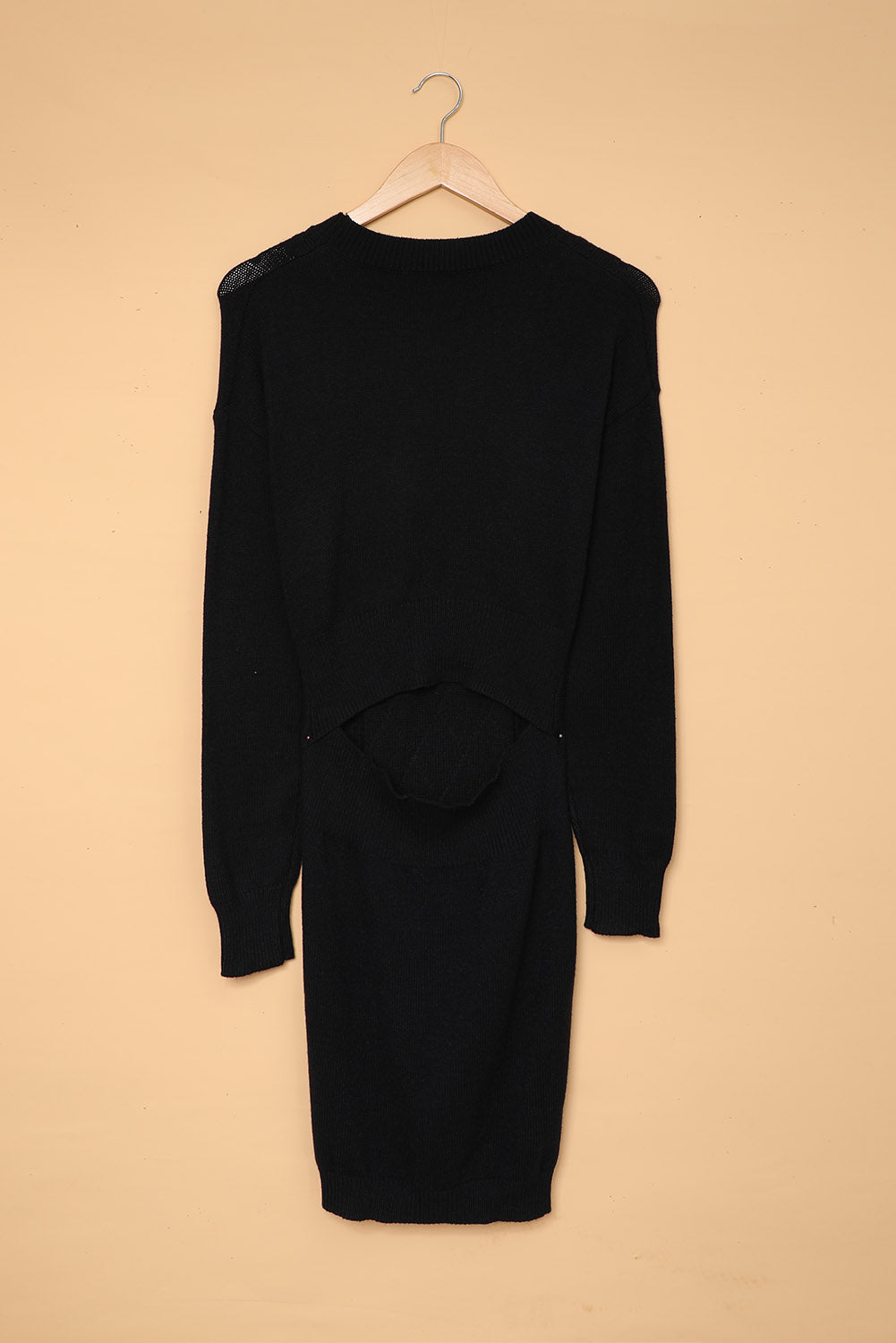 Geometric Texture Bodycon Sweater Dress