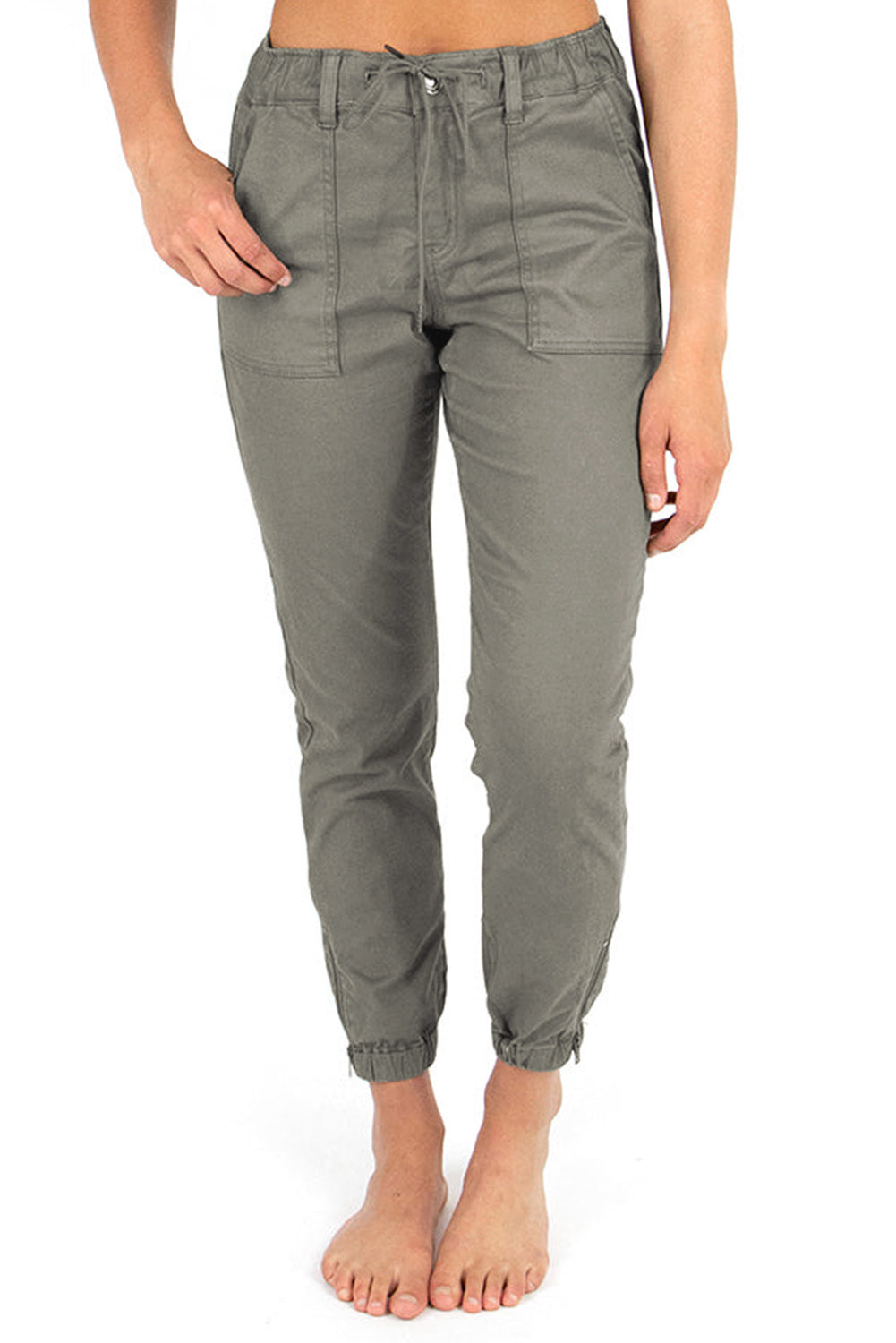 Slim Fit Pocketed Twill Jogger Pants