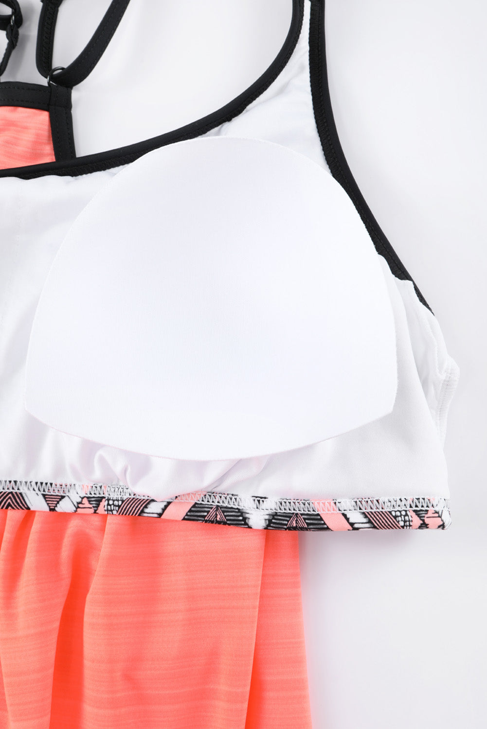 Plants Printed Lined Tankini Swimsuit