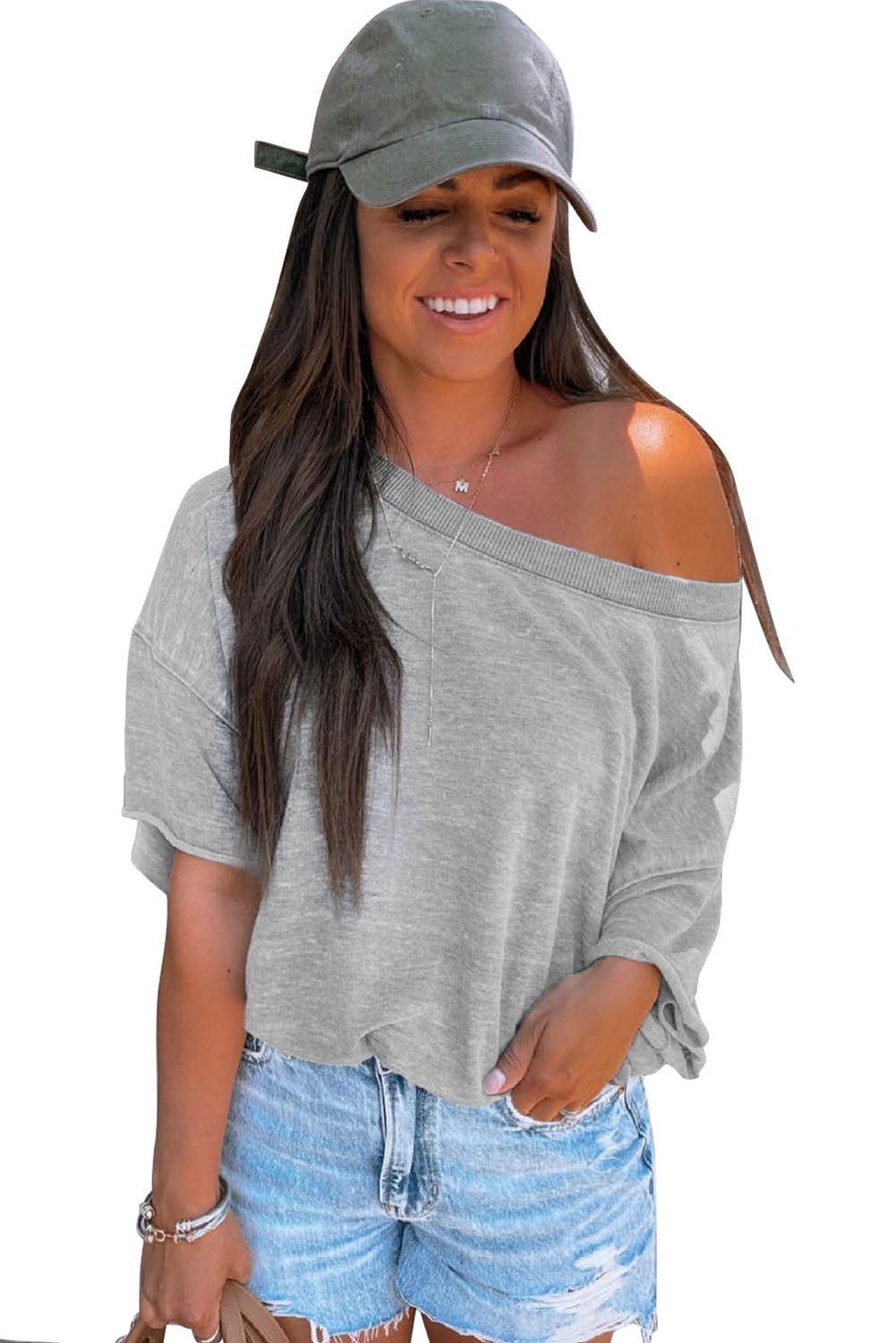 Drop Shoulder Sleeve Oversize Bodysuit