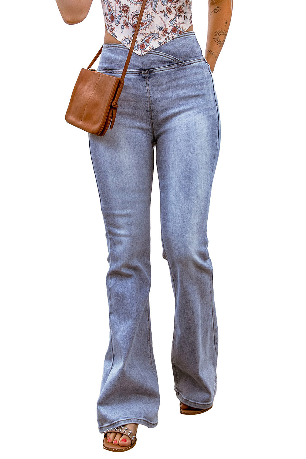 Tummy Control High Waist Flare Jeans