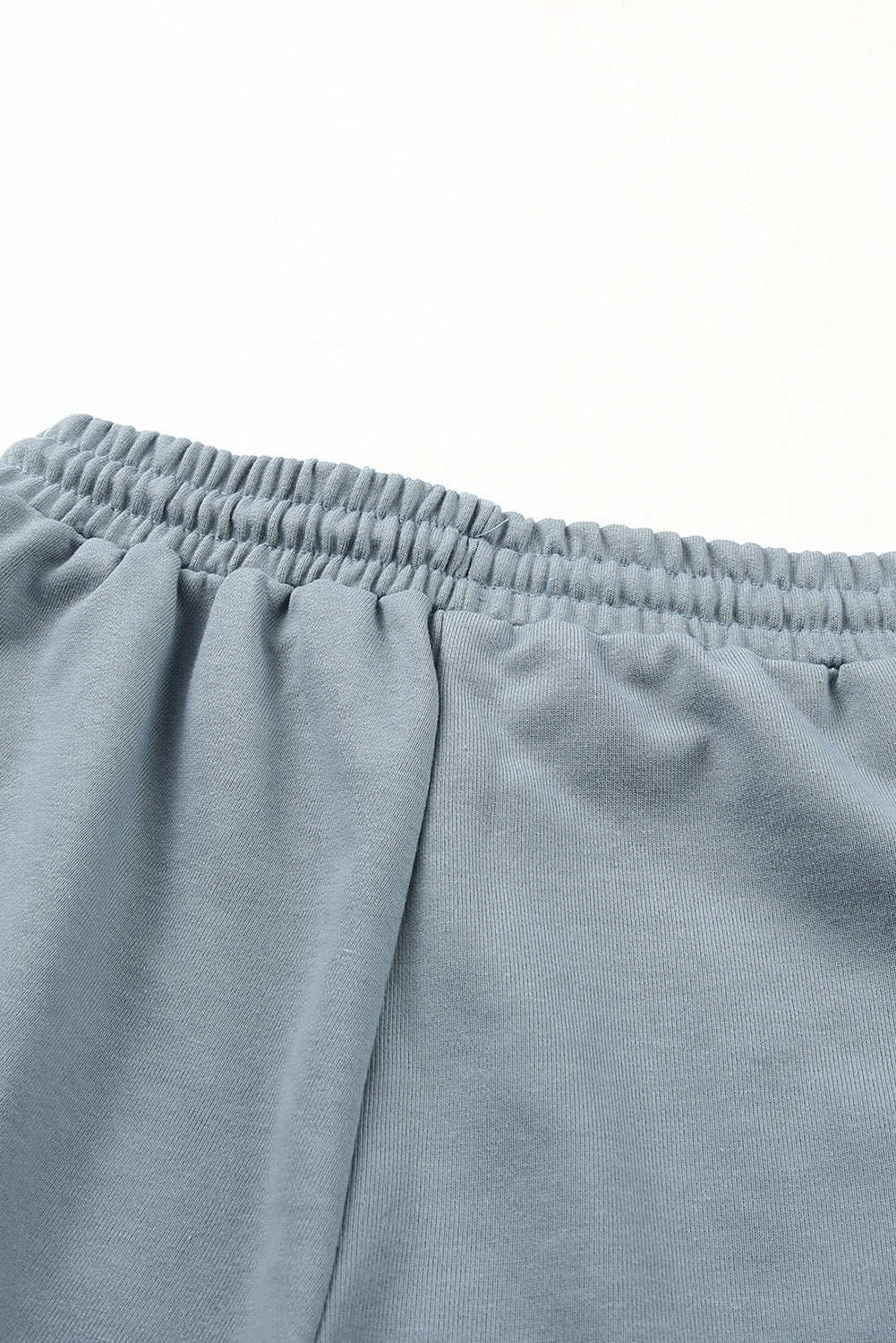 Tie Waist Side Pockets Cuffed Lounge Shorts