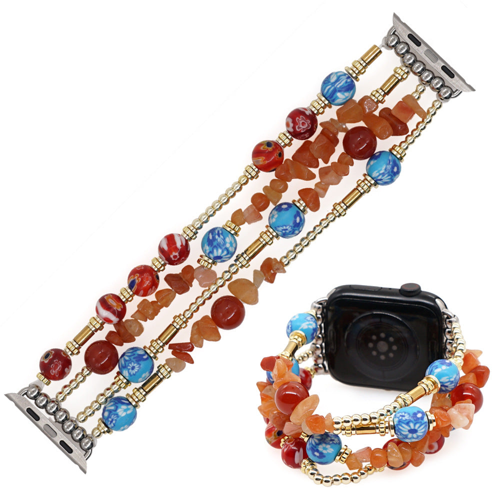 Boho Semi-Precious Stone Statement Beaded Strap