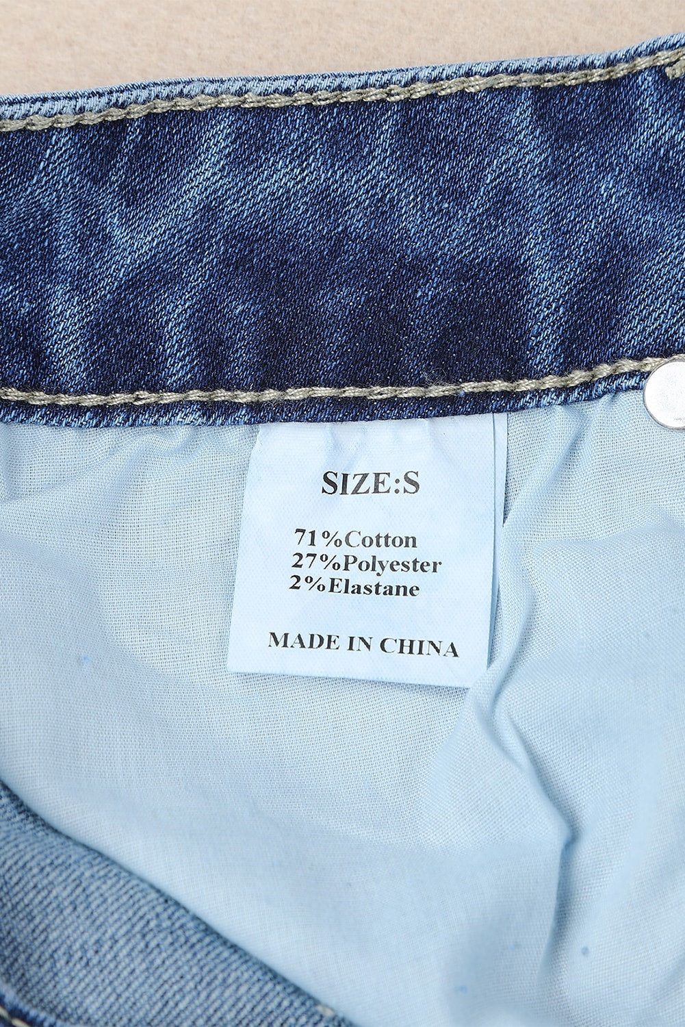 Distressed Raw Hem High Waist Flare Jeans