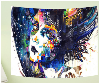 Cartoon Fantasy Tapestry Wall Hanging Home Decor Background