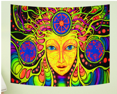 Cartoon Fantasy Tapestry Wall Hanging Home Decor Background