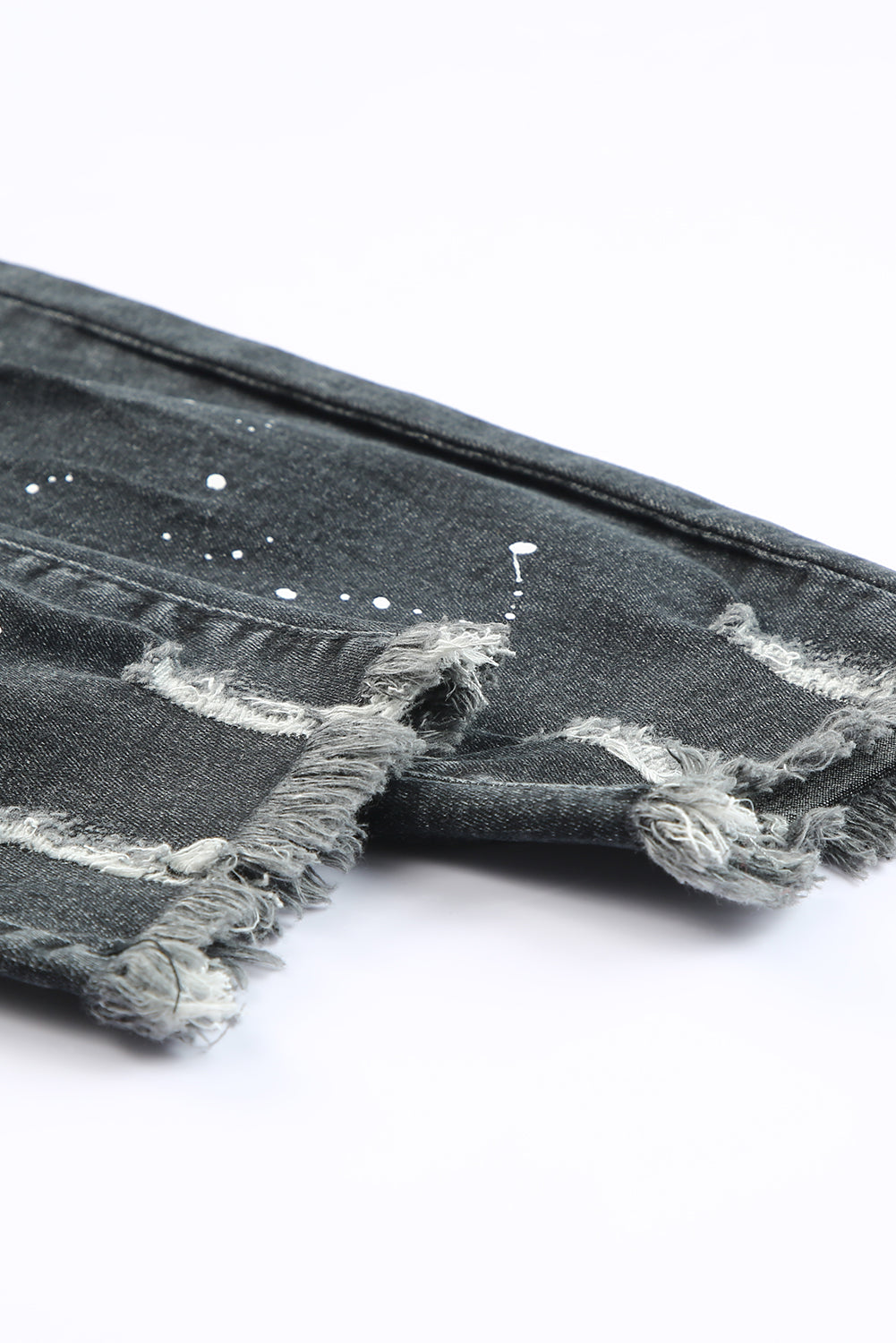 Ink Splash Distressed Skinny Jeans