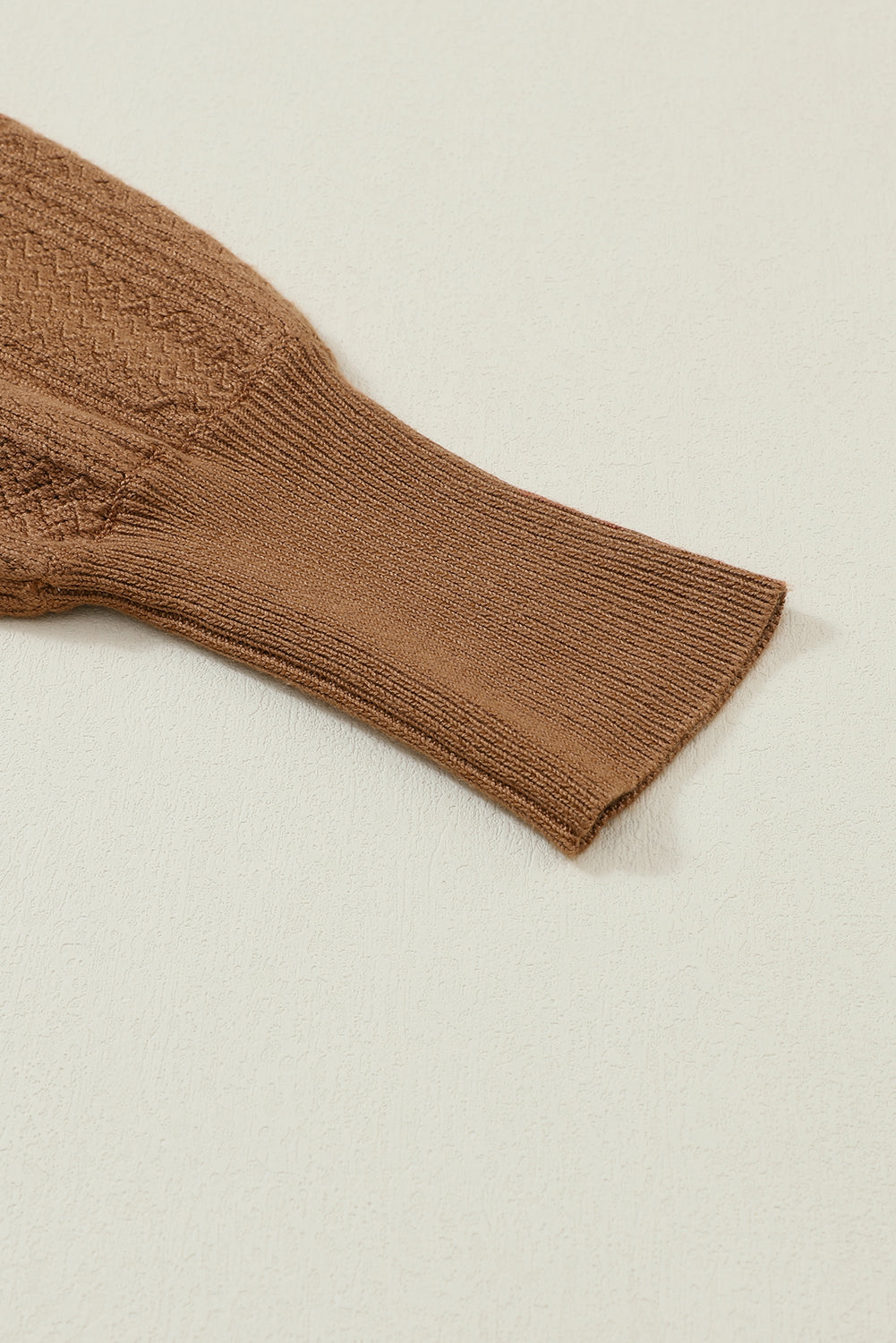 V Neck Buttoned Textured Sweater Cardigan