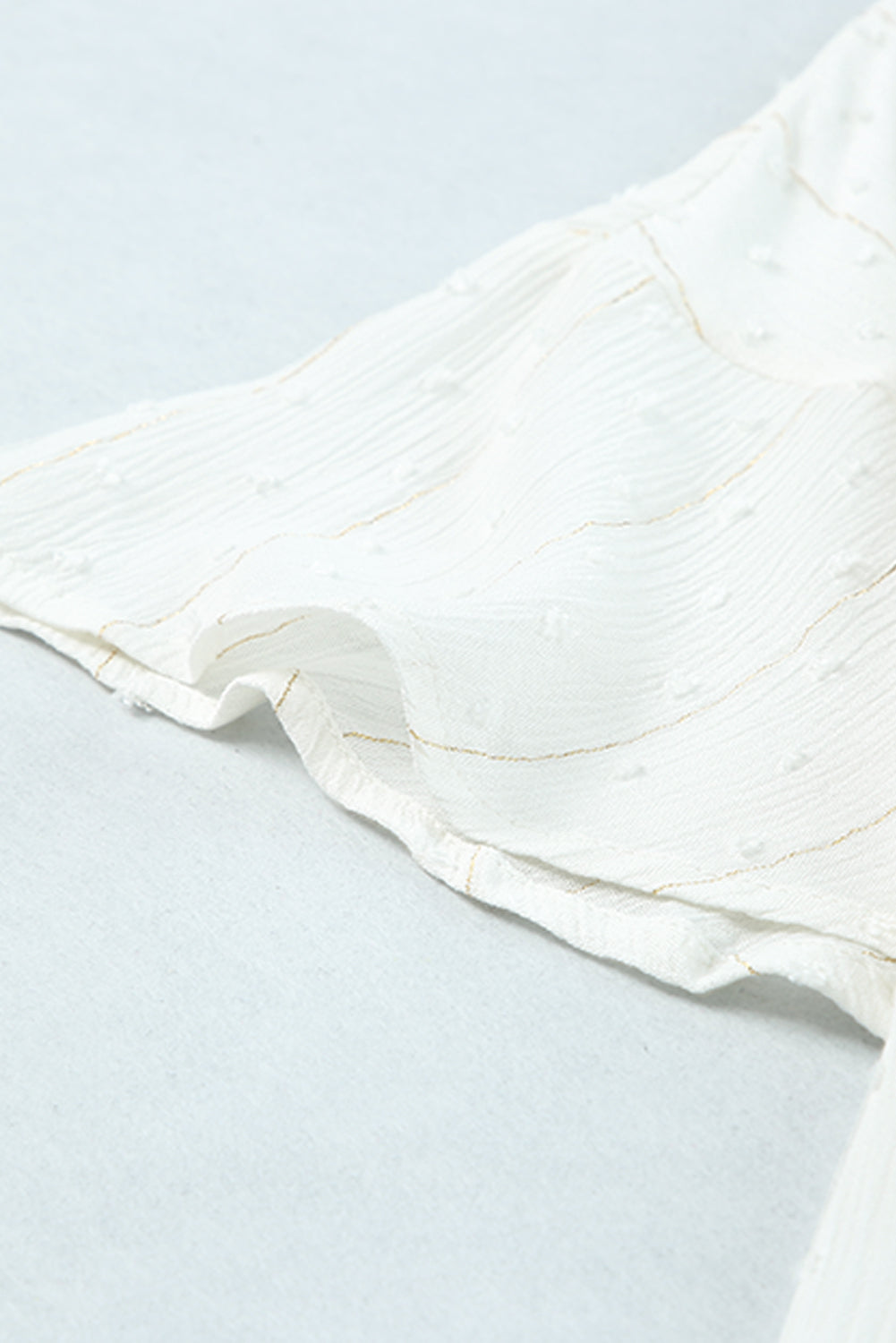 Loose Half Sleeve Cinched Waist Ruffled Duster Kimono