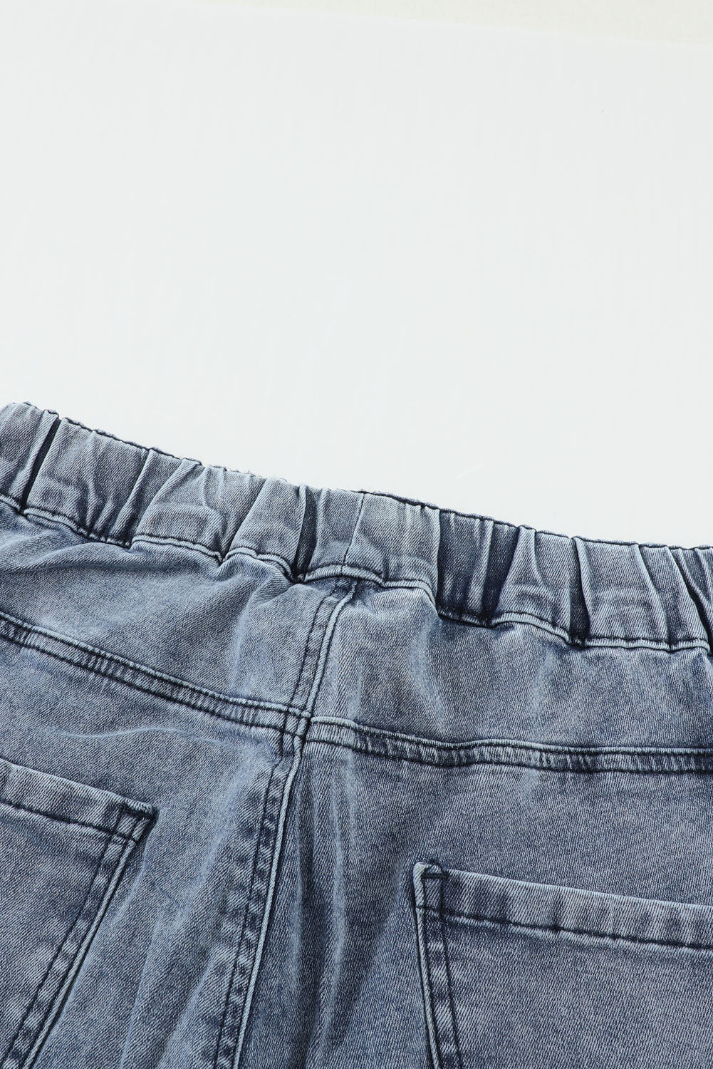 Drawstring High Waist Daisy Patches Straight Leg Jeans