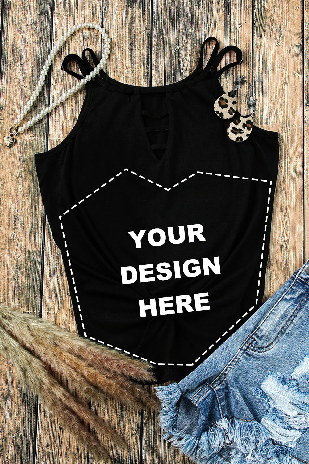 Ladder Hollow-out Tank Top