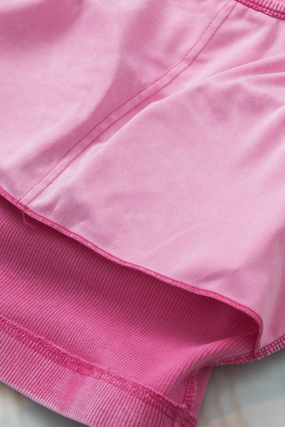 Pink Ribbed Mineral Wash Racerback Cropped Tank Top