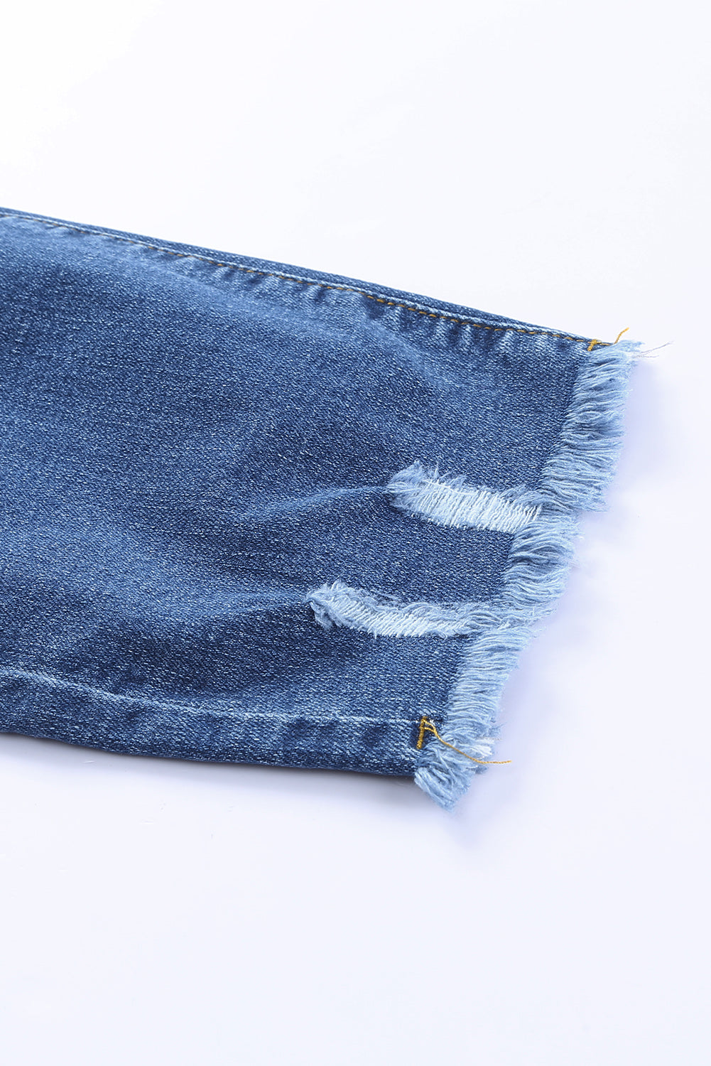 Distressed Straight Leg High Waist Jeans