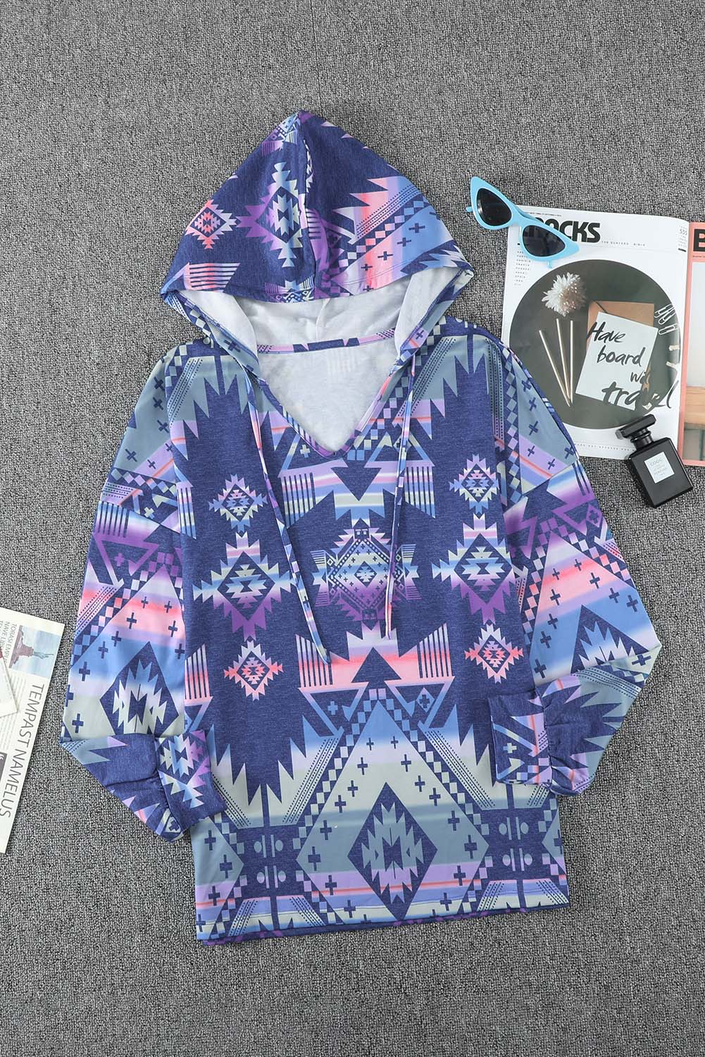 Aztec Print Hoodie