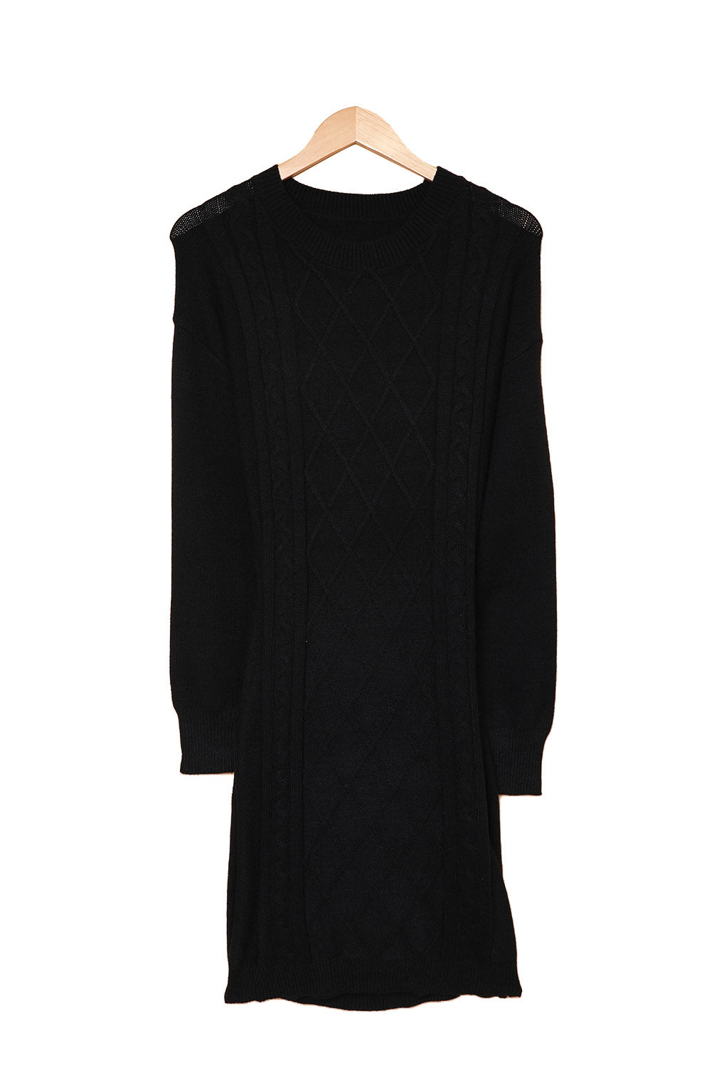 Geometric Texture Bodycon Sweater Dress
