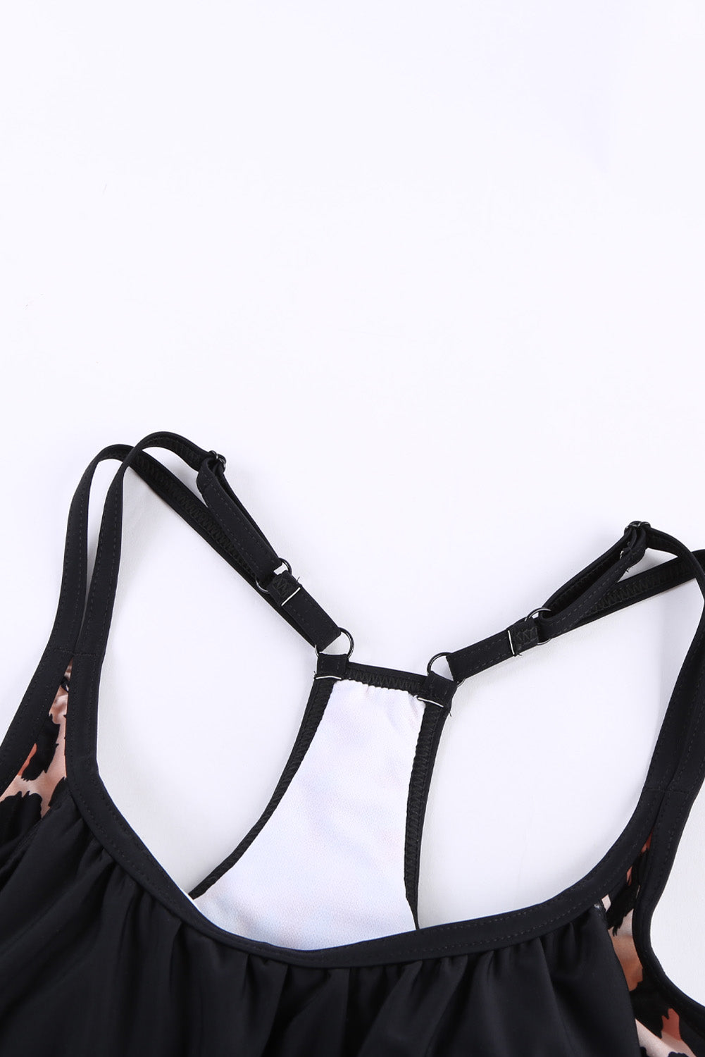 Plants Printed Lined Tankini Swimsuit