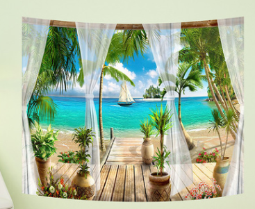 Cartoon Fantasy Tapestry Wall Hanging Home Decor Background