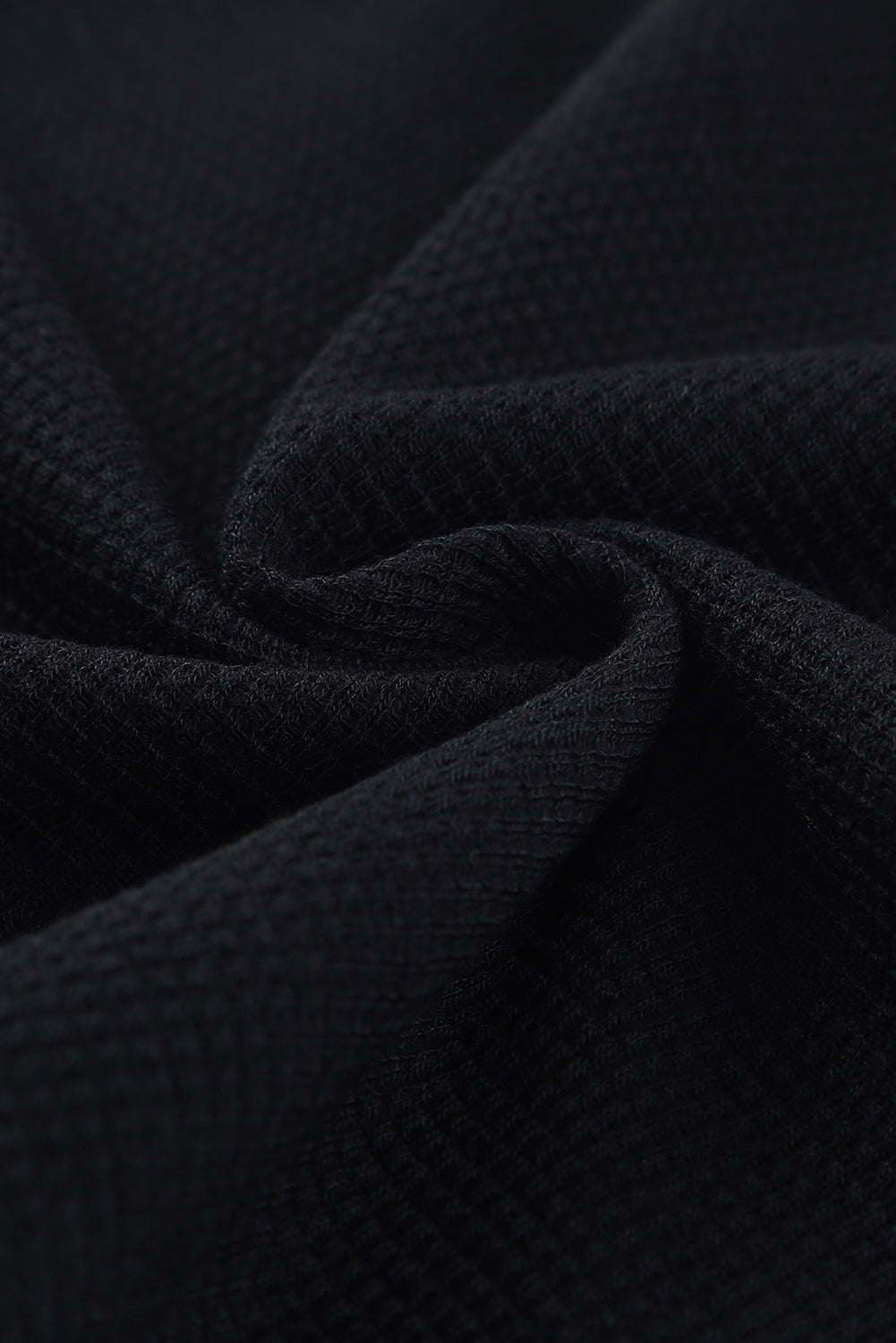 Pink Plain Waffle Knit U Neck Tank Top