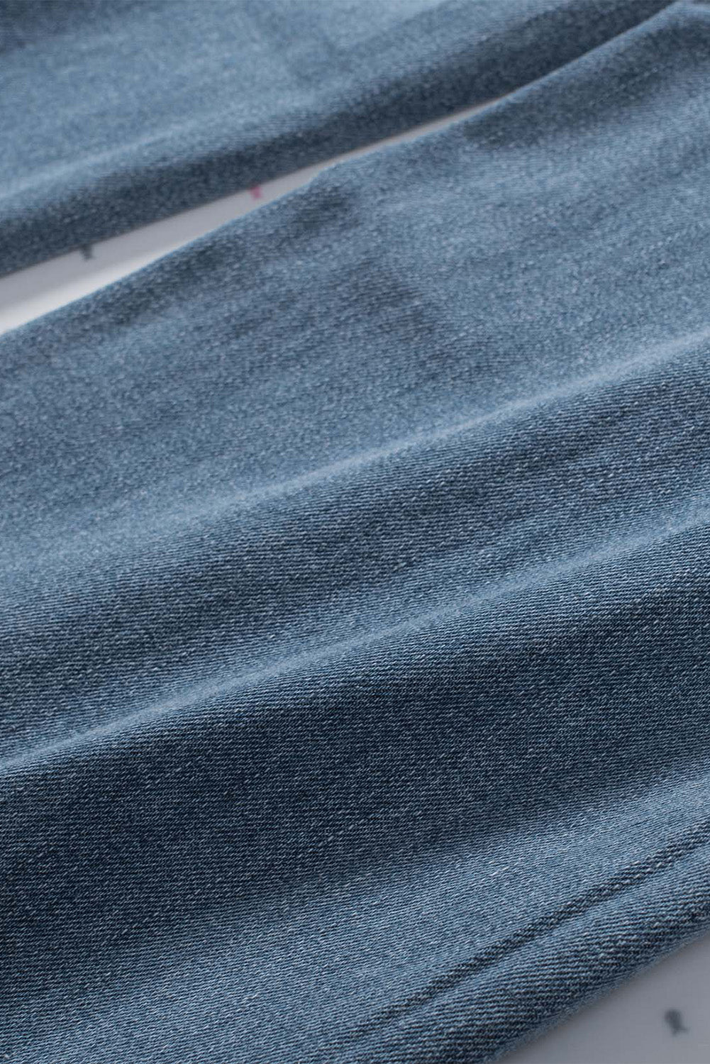 Distressed Ripped Slits Wide Leg Jeans