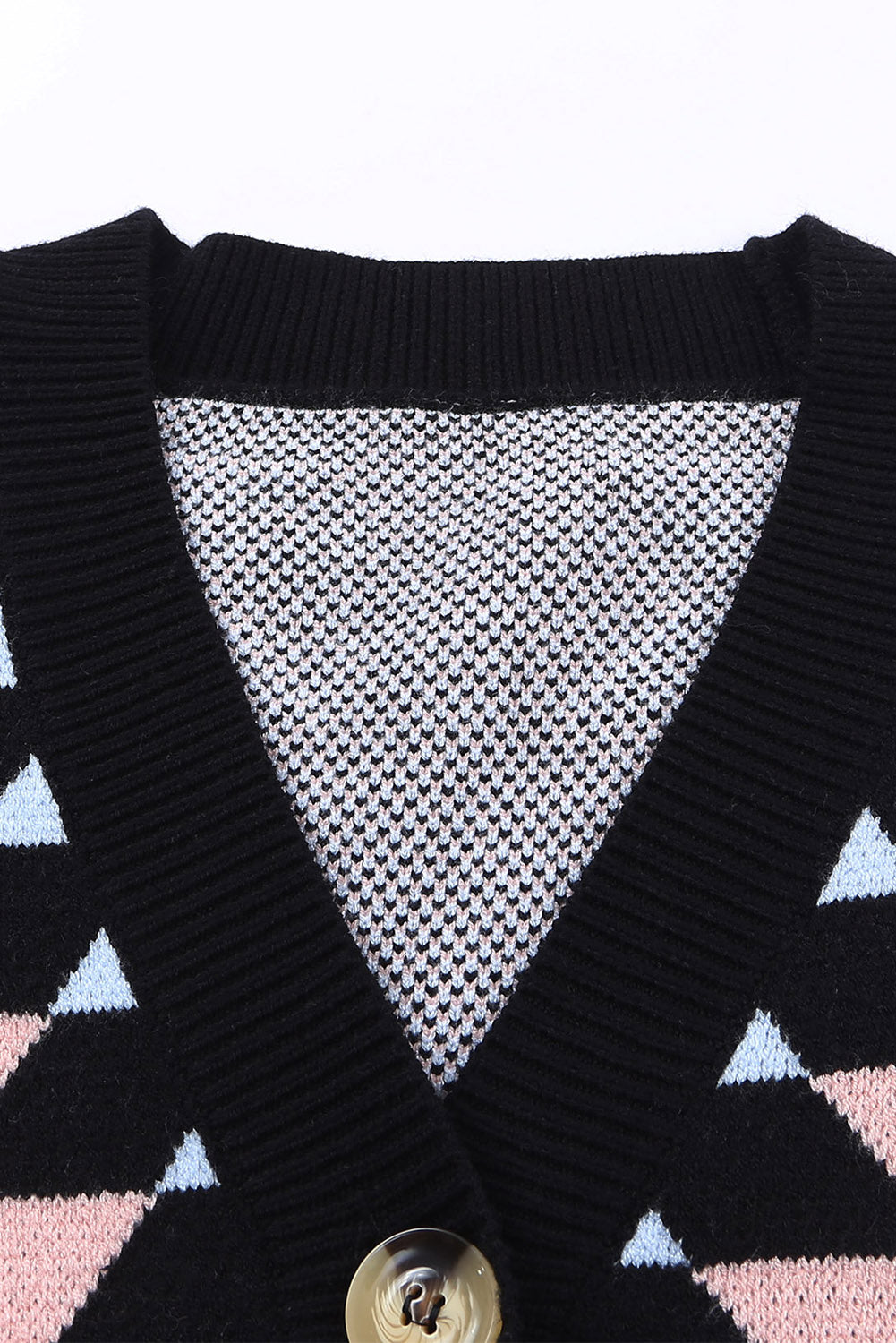 Oversized Aztec Buttons Front Cardigan