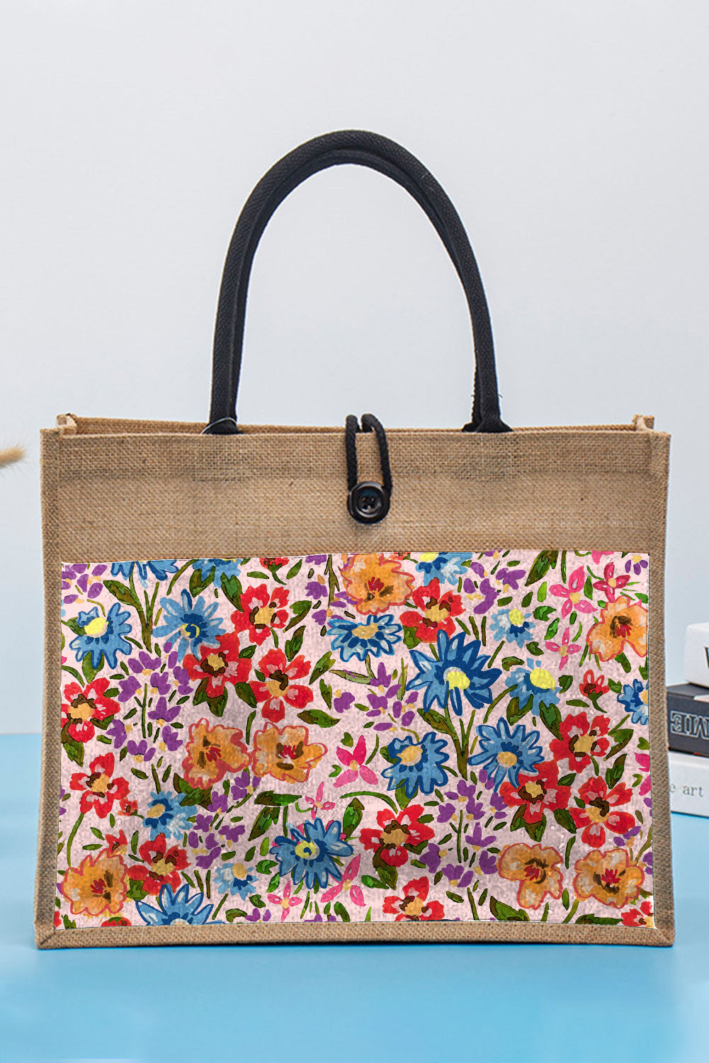 Multicolor Floral Print Zipped Flip Flop Sandals