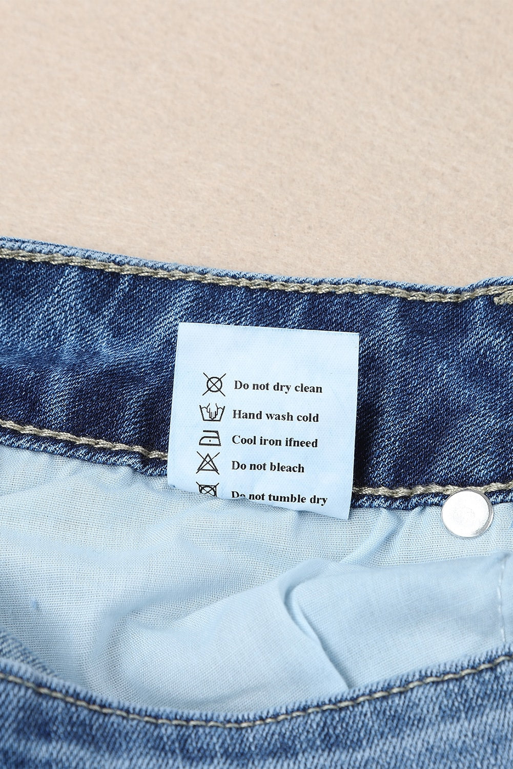 Distressed Raw Hem High Waist Flare Jeans