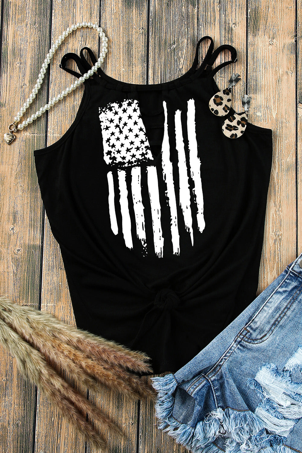 Ladder Hollow-out Tank Top