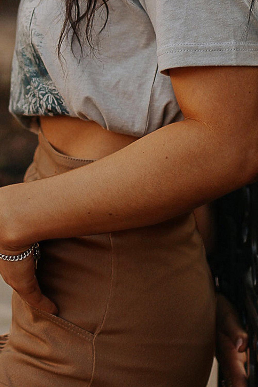 Tassel Zipped Pockets High Waist Mini Skirt