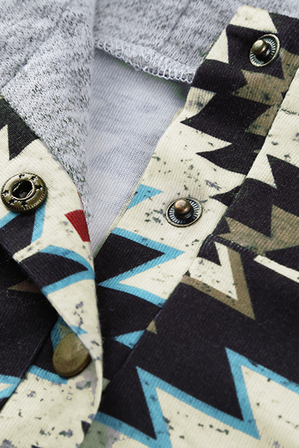 Tribal Geometric Print Hoodies with Pocket